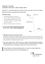 Lite Source LS-20738 Assembly And Installation Instructions preview