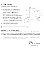 Preview for 2 page of Lite Source LS-20844 Assembly Instructions