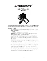 Предварительный просмотр 1 страницы Litecraft LED PAR 64 AT3 Instruction Manual