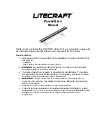 Litecraft PowerBar 4 Manual предпросмотр