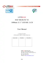 Предварительный просмотр 1 страницы Litemax Electronics DLF/DLH1236 V2 User Manual