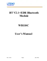 LiteOn WB110C User Manual предпросмотр