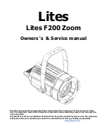 Lites F200 Zoom Owner'S Service Manual preview