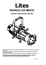 Lites PROFILE LED WHITE Owner'S And Service Manual предпросмотр