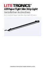 Preview for 1 page of LITETRONICS LED Vapor Tight Slim Strip Light Installation Instructions Manual