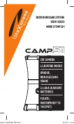 Preview for 1 page of LiteXpress CAMP51 User Manual