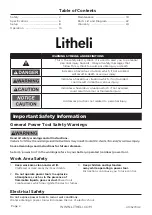 Preview for 2 page of Litheli U1CS27042 Operator'S Manual