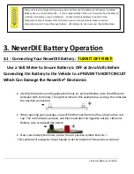 Предварительный просмотр 4 страницы Lithionics Battery NeverDIE User Manual