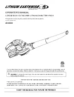 Предварительный просмотр 1 страницы Lithium Earthwise LB20020 Operator'S Manual