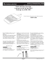 Lithonia Lighting ESX1 LED Installation Instructions Manual preview