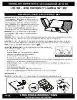 Предварительный просмотр 2 страницы Lithonia Lighting EU2C Installation Instructions