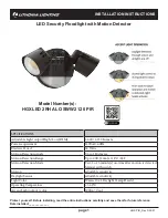 Preview for 1 page of Lithonia Lighting HGX LED 2RH ALO SWW2 120 PIR Installation Instructions Manual