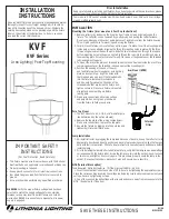 Предварительный просмотр 1 страницы Lithonia Lighting KVF Series Installation Instructions