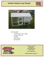 Предварительный просмотр 1 страницы Little Cottage Atlanta Chicken Coop Manual