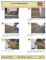 Предварительный просмотр 9 страницы Little Cottage Cozy Cottage Kennel Assembly Instructions Manual