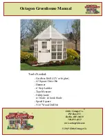 Little Cottage Octagon Greenhouse Manual preview