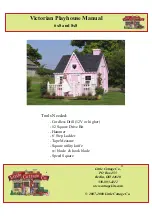 Предварительный просмотр 1 страницы Little Cottage Victorian Playhouse Manual