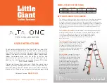 Little Giant Ladder ALTA-ONE Series User Instructions preview