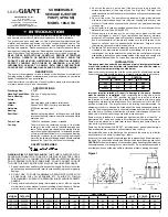 Предварительный просмотр 1 страницы Little Giant 18S-CIM Instruction Sheet