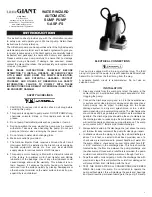 Предварительный просмотр 1 страницы Little Giant 5-ASP-FS Instruction Manual