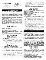 Little Giant PondGlow LVL-PW Instruction Sheet предпросмотр