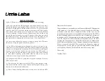 Предварительный просмотр 3 страницы Little Labs STD Mercenary Edition Operator'S Manual