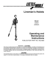 Preview for 1 page of little mule 2000A Operating And Maintenance Instructions Manual