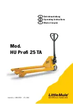 Предварительный просмотр 1 страницы little mule HU Profi 25TA Operating Instructions Manual