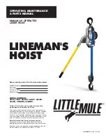little mule Lineman's 322C Operating, Maintenance & Parts Manual preview