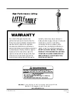 Preview for 10 page of little mule LMHA Series Operating, Maintenance & Parts Manual