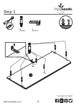 Предварительный просмотр 9 страницы Little Seeds 6666666BRU Assembly Manual