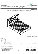 Preview for 2 page of Little Seeds Ambrosia Upholstered Full Bed 4398429LS Assembly Manual