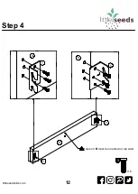 Preview for 12 page of Little Seeds Ambrosia Upholstered Full Bed 4398429LS Assembly Manual