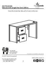 Предварительный просмотр 2 страницы Little Seeds Monarch Hill Single Ped Desk White 4017013COM Assembly Manual