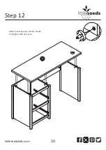 Предварительный просмотр 20 страницы Little Seeds Monarch Hill Single Ped Desk White 4017013COM Assembly Manual