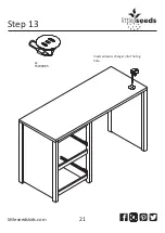 Предварительный просмотр 21 страницы Little Seeds Monarch Hill Single Ped Desk White 4017013COM Assembly Manual