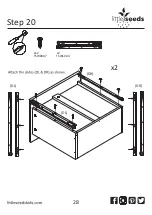 Предварительный просмотр 28 страницы Little Seeds Monarch Hill Single Ped Desk White 4017013COM Assembly Manual