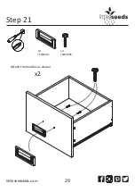 Предварительный просмотр 29 страницы Little Seeds Monarch Hill Single Ped Desk White 4017013COM Assembly Manual