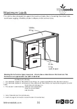 Предварительный просмотр 31 страницы Little Seeds Monarch Hill Single Ped Desk White 4017013COM Assembly Manual