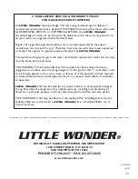 Preview for 21 page of Little Wonder 2119 19, 2124 24, 2130 30, 223 Owner'S Manual And Safety Instructions