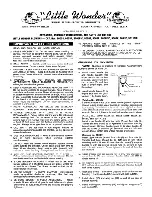 Little Wonder 9005S Operating, Assembly Instructions And Parts List preview