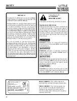 Preview for 4 page of Little Wonder 9131-00-59 Owner'S Manual And Safety Instructions