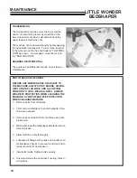 Предварительный просмотр 14 страницы Little Wonder BedShaper Owner'S Manual And Safety Instructions