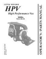 Предварительный просмотр 1 страницы Little Wonder HPV 5612-00-01 Operator'S Manual