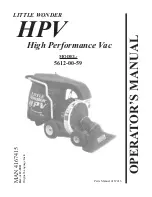 Preview for 1 page of Little Wonder Little Wonder HPV 5612-00-59 Operator'S Manual