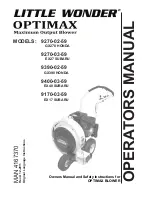 Preview for 1 page of Little Wonder Optimax 9170-03-59 Owner'S Manual And Safety Instructions