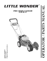 Little Wonder PRO CRACK CLEANER 6236-00-01 Operator'S & Parts Manual предпросмотр