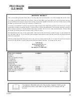 Preview for 3 page of Little Wonder PRO CRACK CLEANER 6236-00-01 Operator'S & Parts Manual