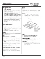 Preview for 12 page of Little Wonder PRO CRACK CLEANER 6236-00-01 Operator'S & Parts Manual