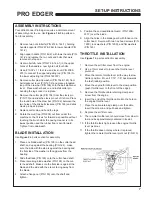 Preview for 7 page of Little Wonder PRO EDGER 6232-00-59 Set-Up And Parts Manual